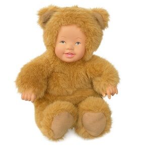 Vintage Ann Geddes Brown baby doll Teddy Bear outfit